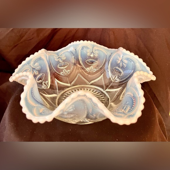 Dugan Dining Jeweled Heart Victor 1 large & 5 small EAPG Bowls Antique Retro VTG - Picture 16 of 17
